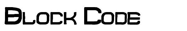 Block Code font preview